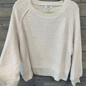 Puff Sleeve Boat Neck Sweater